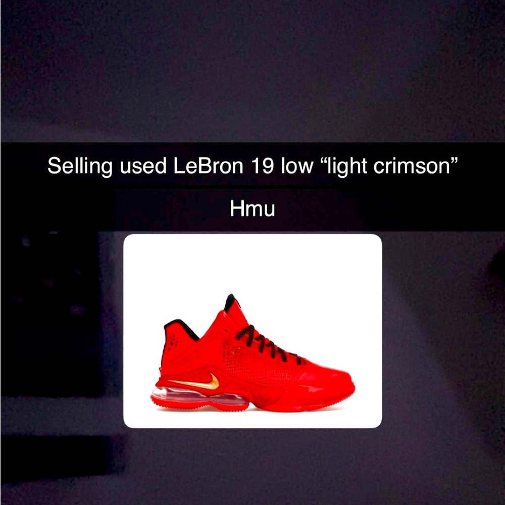 Used Nike LeBron 19 low light crimson (can offer)